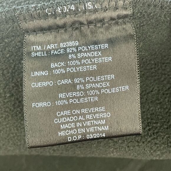 Kirkland Black Hooded Full Zip Jacket Size L EUC - Picture 6 of 6